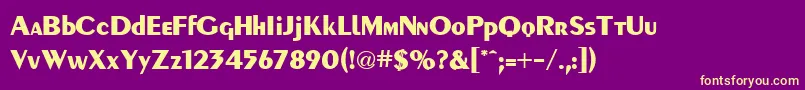 ForteBold Font – Yellow Fonts on Purple Background