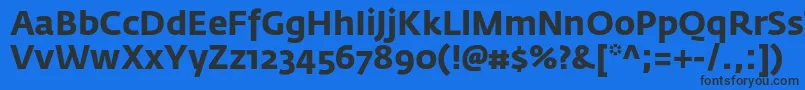 FedrasansproBold Font – Black Fonts on Blue Background