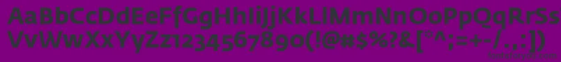 FedrasansproBold-Schriftart – Schwarze Schriften auf violettem Hintergrund