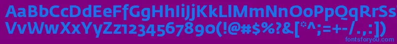 Шрифт FedrasansproBold – синие шрифты на фиолетовом фоне