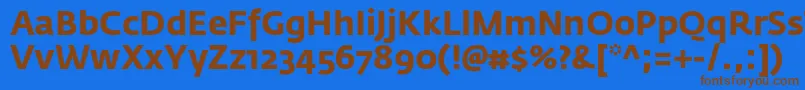 Шрифт FedrasansproBold – коричневые шрифты на синем фоне