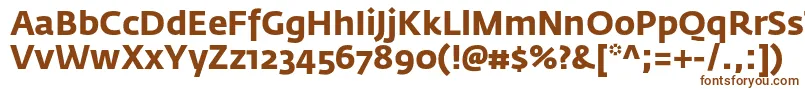 Шрифт FedrasansproBold – коричневые шрифты на белом фоне