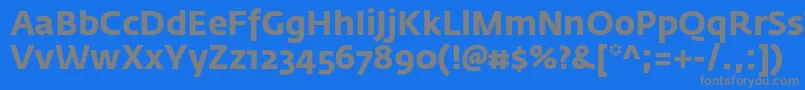 フォントFedrasansproBold – 青い背景に灰色の文字