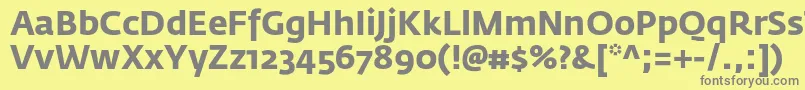 Шрифт FedrasansproBold – серые шрифты на жёлтом фоне