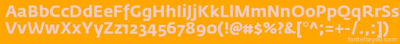 FedrasansproBold Font – Pink Fonts on Orange Background