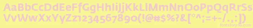 フォントFedrasansproBold – ピンクのフォント、黄色の背景