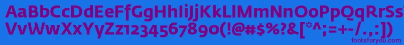 FedrasansproBold-fontti – violetit fontit sinisellä taustalla
