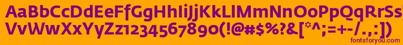 Шрифт FedrasansproBold – фиолетовые шрифты на оранжевом фоне