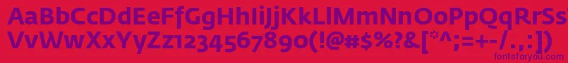 Шрифт FedrasansproBold – фиолетовые шрифты на красном фоне