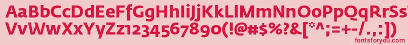 Шрифт FedrasansproBold – красные шрифты на розовом фоне
