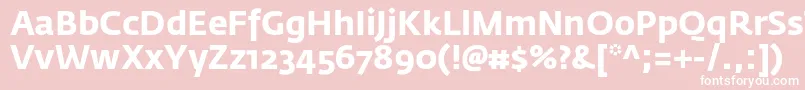 フォントFedrasansproBold – ピンクの背景に白い文字