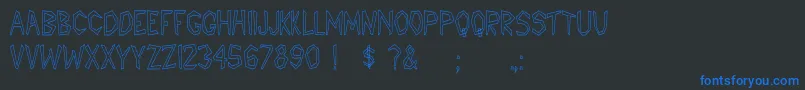 Pccatawanhc Font – Blue Fonts on Black Background