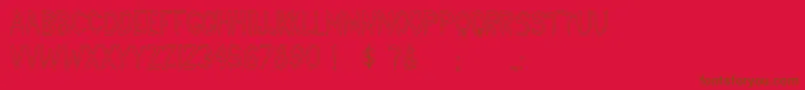 Pccatawanhc Font – Brown Fonts on Red Background