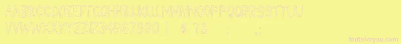 Pccatawanhc Font – Pink Fonts on Yellow Background