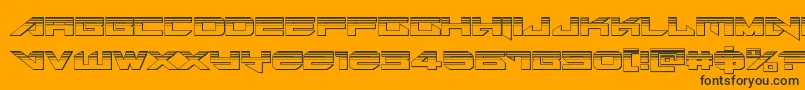 Czcionka Tarrgetplat – czarne czcionki na pomarańczowym tle