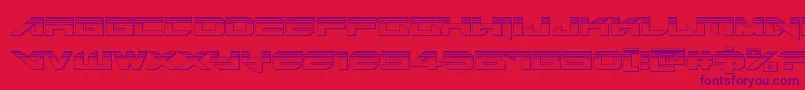 Tarrgetplat Font – Purple Fonts on Red Background