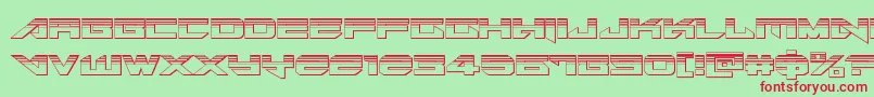 Tarrgetplat Font – Red Fonts on Green Background