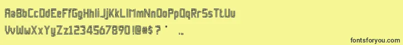 フォントRockpaperscissorsRegular – 黒い文字の黄色い背景