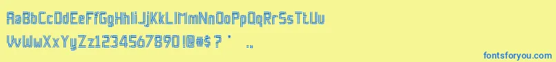 RockpaperscissorsRegular Font – Blue Fonts on Yellow Background