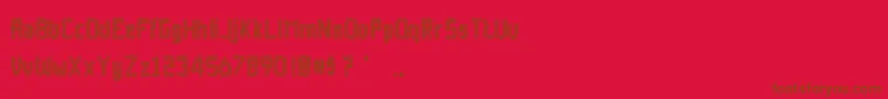 RockpaperscissorsRegular Font – Brown Fonts on Red Background