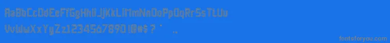 フォントRockpaperscissorsRegular – 青い背景に灰色の文字