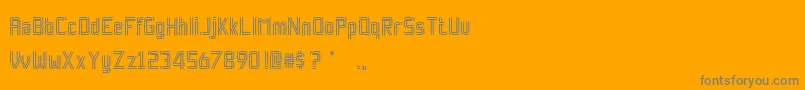 RockpaperscissorsRegular-Schriftart – Graue Schriften auf orangefarbenem Hintergrund
