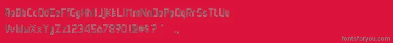 Czcionka RockpaperscissorsRegular – szare czcionki na czerwonym tle