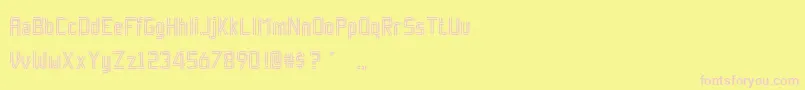 RockpaperscissorsRegular Font – Pink Fonts on Yellow Background