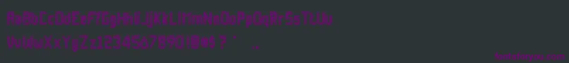 Czcionka RockpaperscissorsRegular – fioletowe czcionki na czarnym tle