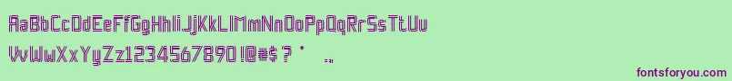 フォントRockpaperscissorsRegular – 緑の背景に紫のフォント