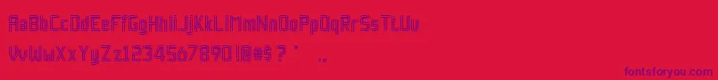Fonte RockpaperscissorsRegular – fontes roxas em um fundo vermelho