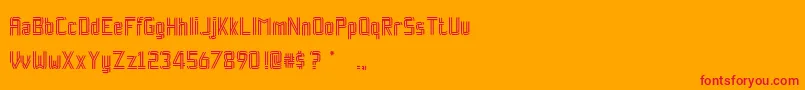 RockpaperscissorsRegular Font – Red Fonts on Orange Background