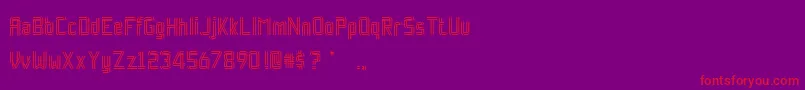 Шрифт RockpaperscissorsRegular – красные шрифты на фиолетовом фоне