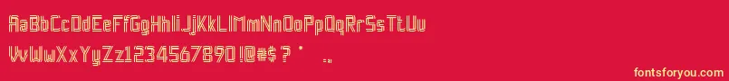 Шрифт RockpaperscissorsRegular – жёлтые шрифты на красном фоне