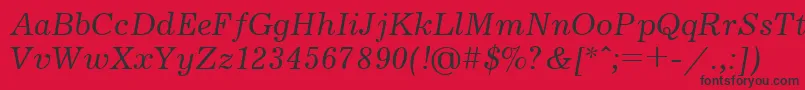 Jrn56 Font – Black Fonts on Red Background