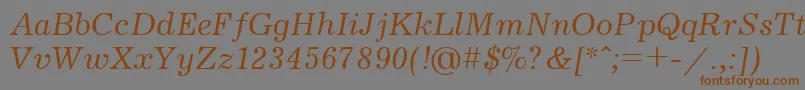 Jrn56 Font – Brown Fonts on Gray Background