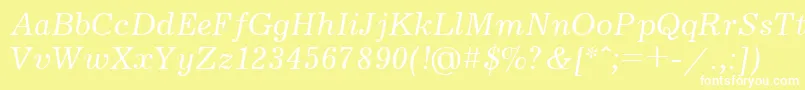 Jrn56 Font – White Fonts on Yellow Background