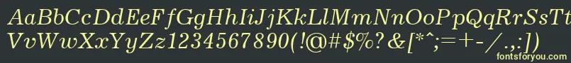 Jrn56 Font – Yellow Fonts on Black Background