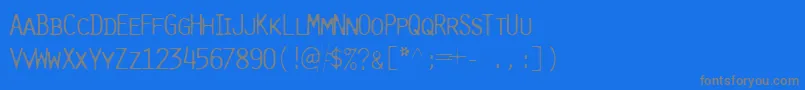 PureLightcap Font – Gray Fonts on Blue Background