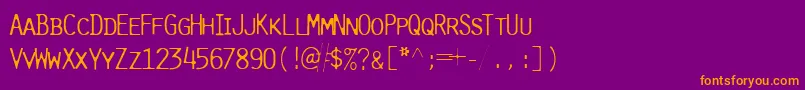 PureLightcap Font – Orange Fonts on Purple Background