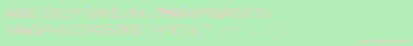 PureLightcap-fontti – vaaleanpunaiset fontit vihreällä taustalla