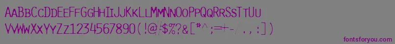 Шрифт PureLightcap – фиолетовые шрифты на сером фоне