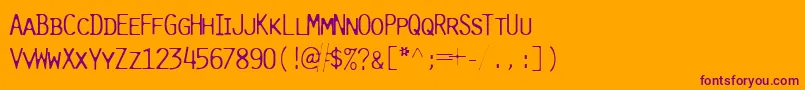 Шрифт PureLightcap – фиолетовые шрифты на оранжевом фоне