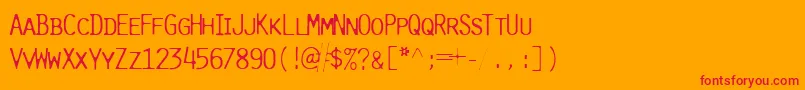 PureLightcap Font – Red Fonts on Orange Background