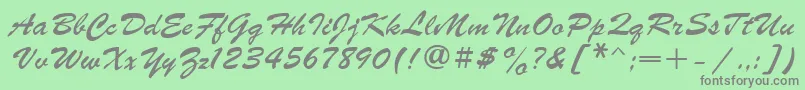 Prs Font – Gray Fonts on Green Background