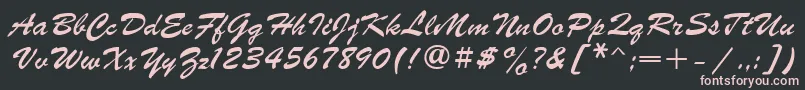 Prs Font – Pink Fonts on Black Background