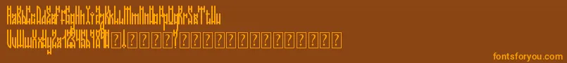 NiceomiFree Font – Orange Fonts on Brown Background