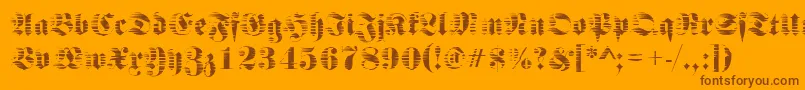 Fraktursawmill2Regular Font – Brown Fonts on Orange Background