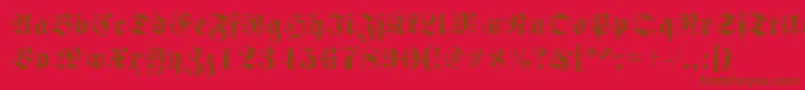 Fraktursawmill2Regular Font – Brown Fonts on Red Background