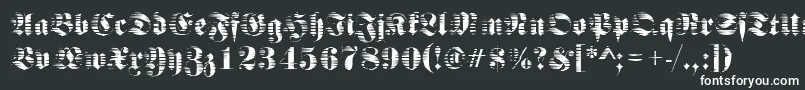 Fraktursawmill2Regular-Schriftart – Weiße Schriften